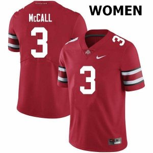 Women's Ohio State Buckeyes #3 Demario McCall Scarlet Nike NCAA College Football Jersey Designated QZA3144BK